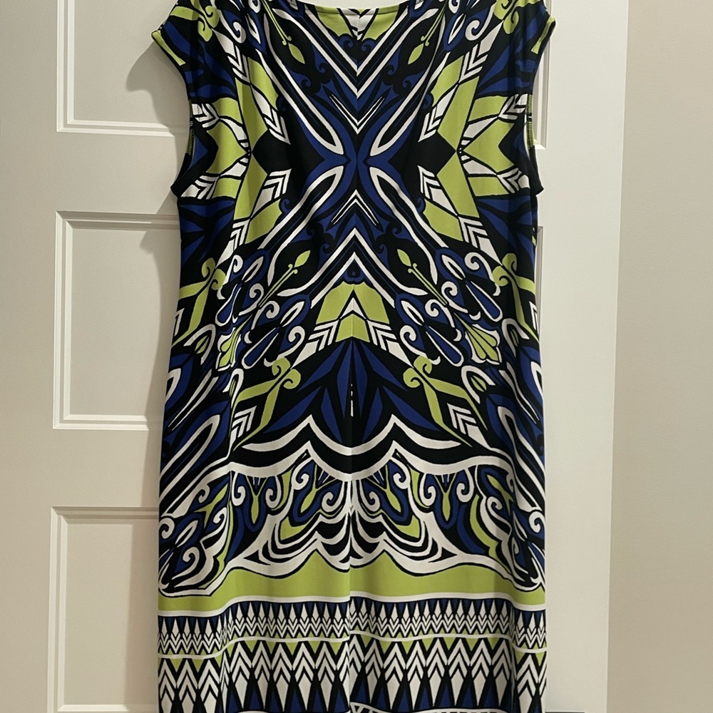 Chicos Cap Sleeve  Geometric Print - Size - 3